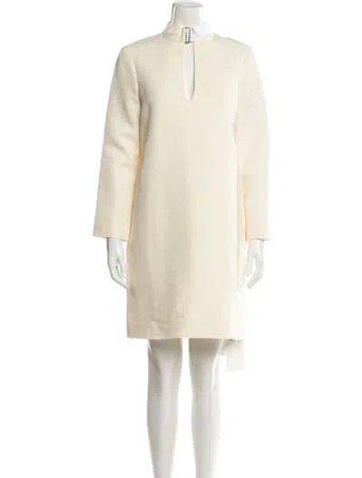 Pre-owned Rosetta Getty Wool Mini Dress In Neutral