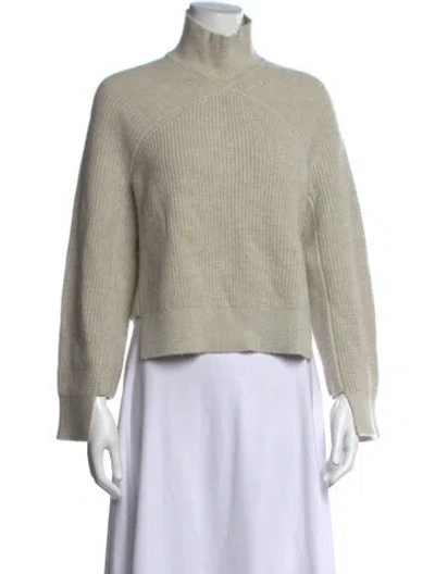 Pre-owned Rosetta Getty Wool Mock Neck Sweater In Neutrals