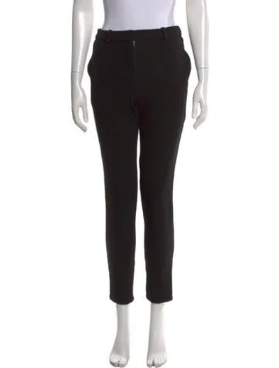 Pre-owned Rosetta Getty Wool Straight Leg Pants In Black