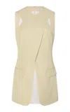Rosetta Getty Tailored Cross-front Top In Yellow