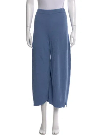 Pre-owned Rosetta Getty Wool Wide Leg Pants In Blue