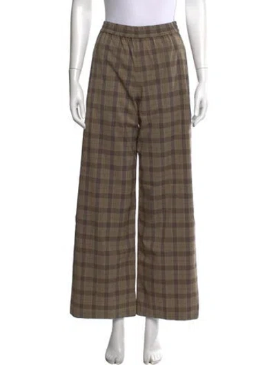 Pre-owned Rosetta Getty Wool Wide Leg Pants In Neutral