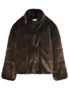 Rosetta Getty X Violet Getty Faux-fur Jacket In Brown