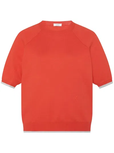 Rosetta Getty X Violet Getty Knitted Top In Red