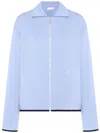 Rosetta Getty X Violet Getty Logo-embroidered Cardigan In Blue