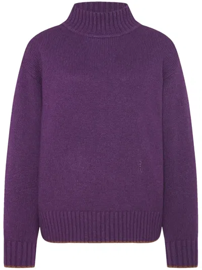 Rosetta Getty X Violet Getty Wool-cashmere Jumper In Purple