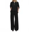 Rosetta Getty Zip Up Cocoon Caftan Top In Black In Black