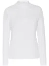 Rosetta Getty Snap Turtleneck Top In White