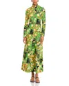 Rosetta Getty Maxikleid Mit Rollkragen In Black/multi