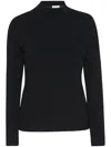 Rosetta Getty Zip-up Turtleneck Sweater In Black