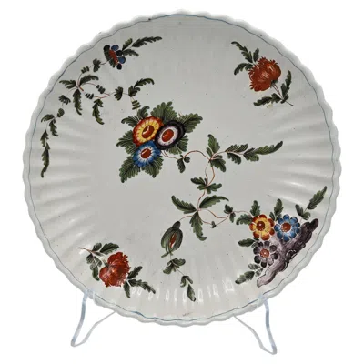 Pre-owned Rosetti Ceramiche Antique Nove Faience Dish, Antonibon Factory, Late 18th Century, Bassano, Italy In Gray