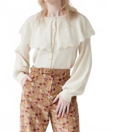 Rosevelvet Colette Sweater In Cream In White