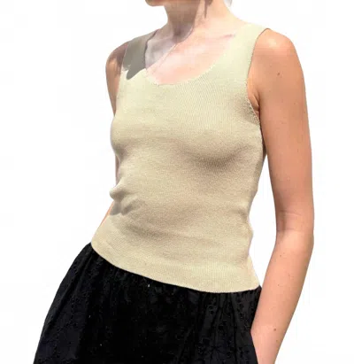 Rosevelvet Katie Pima Cotton Tank Top In Dune In Multi