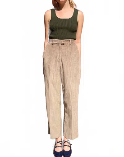 Rosevelvet Piper Pant In Ash In Brown