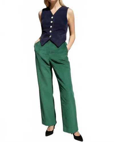 Rosevelvet Piper Pant In Pine In Green