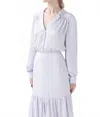 Rosevelvet Rose Japanese Charmeuse Blouse In Light Lilac In White