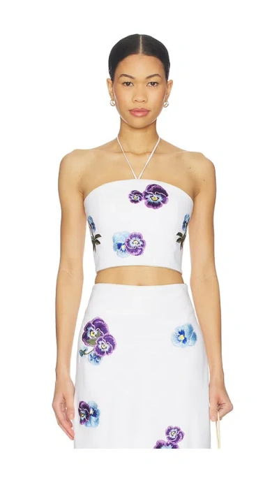 Rosewater House Pansy Bustier In Multi