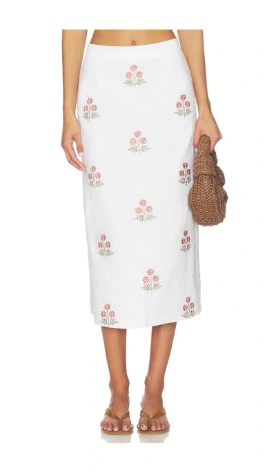 Rosewater House Yalda Skirt In White