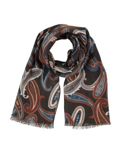 Rosi Collection Man Scarf Dark Brown Size - Wool