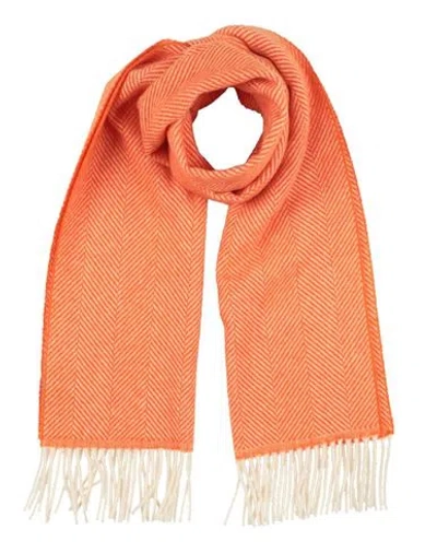Rosi Collection Man Scarf Orange Size - Virgin Wool
