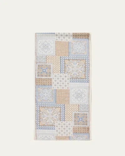 Rosi Collection Men's Double-face Silk Scarf In Beige