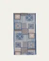 Rosi Collection Men's Double-face Silk Scarf In Navy