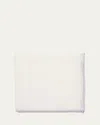 Rosi Collection Men's Linen Contrast-trim Pocket Square In Gray