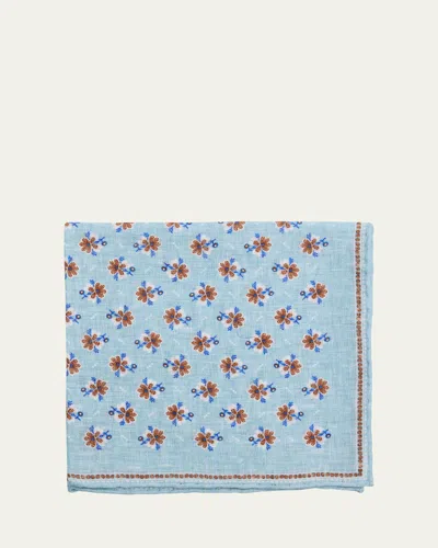 Rosi Collection Men's Linen Floral Pocket Square In Multi