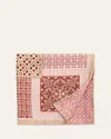 Rosi Collection Men's Silk Double-face Patchwork Pocket Square In Multi