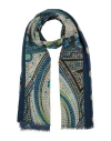 Rosi Collection Woman Scarf Deep Teal Size - Wool, Modal, Cashmere