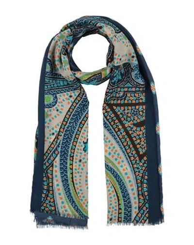 Rosi Collection Woman Scarf Deep Teal Size - Wool, Modal, Cashmere