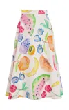 Rosie Assoulin A-line Cotton Skirt In Multi