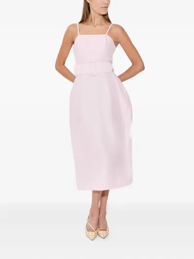 Rosie Assoulin Artichoke Belted Dress In Pink