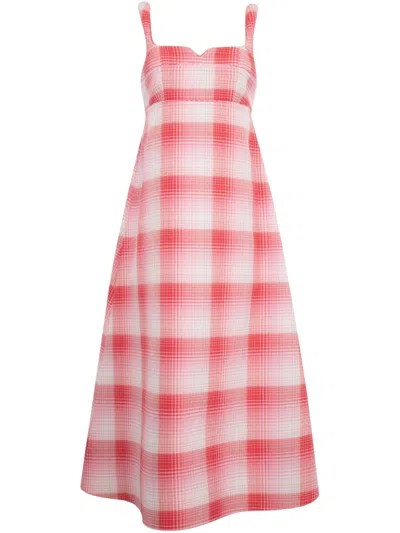 Rosie Assoulin Banana Midi Dress In Red