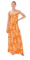 Rosie Assoulin Banana Split Printed Gown In Orange