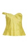 Rosie Assoulin Banana Split Off-the-shoulder Top In Yellow