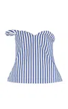 Rosie Assoulin Banana Split Striped Off-the-shoulder Top