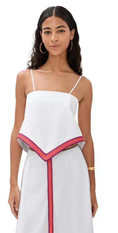 ROSIE ASSOULIN BANDANA TOP WHITE