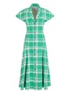 Rosie Assoulin Blazer Plaid Midi Dress In Green