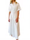 Rosie Assoulin Boogie Woogie Bugle Boy Cotton-poplin Maxi Shirt Dress In White