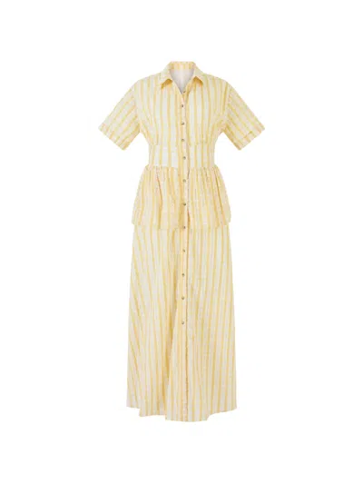 Rosie Assoulin Boogie Woogie Bugle Dress In Yellow