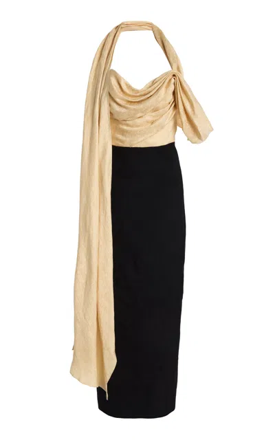Rosie Assoulin Burbling Stream Scarf Dress