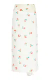 Rosie Assoulin Bustle Midi Skirt In Floral