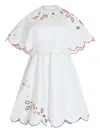 Rosie Assoulin Buttercup Scalloped Eyelet Short-sleeve Mini Dress In White