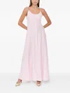 Rosie Assoulin Button-fastening Maxi Dress In Pink