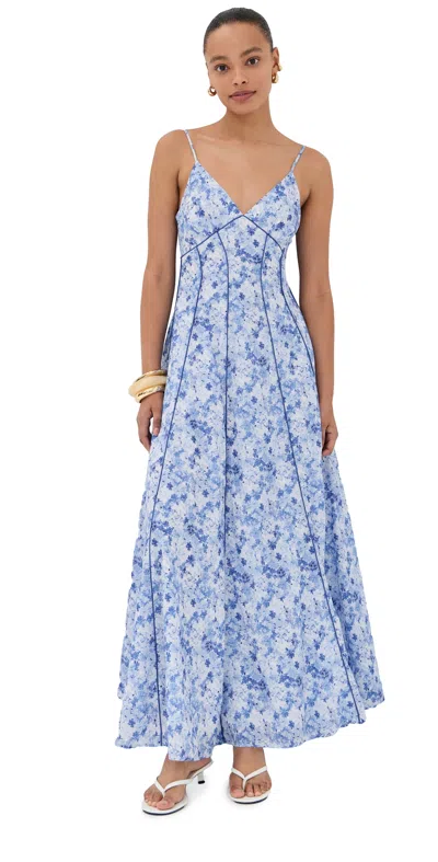 Rosie Assoulin Cami Maxi Dress Blue Multi