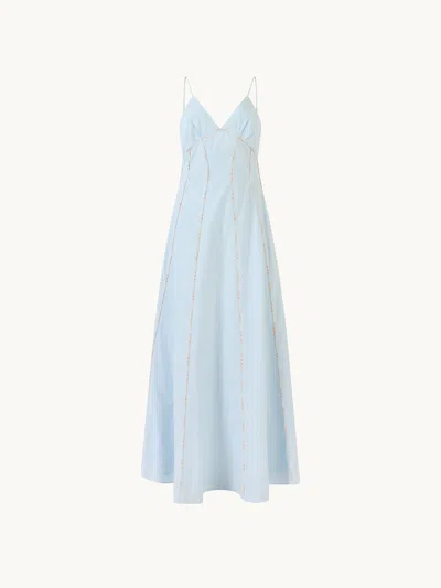 Rosie Assoulin Cami Maxidress Light Blue 4 In Black