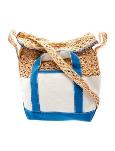 Pre-owned Rosie Assoulin Canvas Shoulder Bag In Neutrals