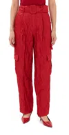 Rosie Assoulin Cargo Pants Red In Red