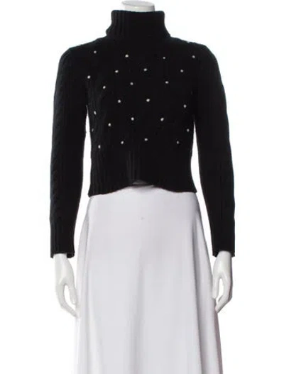 Pre-owned Rosie Assoulin Cashmere Turtleneck Sweater In Black